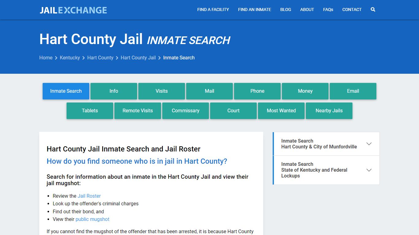 Inmate Search: Roster & Mugshots - Hart County Jail, KY